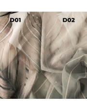 TROPICANA Firana z ołowianką ETAMINA wzór od dołu, wysokość 295cm, kolor 002 jasny (do wyczerpania zapasu) D00202